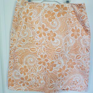 orange and white summer skirt!